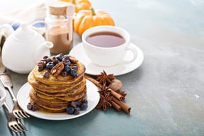 Try pumpkin Stack'd Protein Pancake Mix.